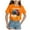 Orange, variant on Tkrady Toddler Girls New Letters Printed Round Neck Short Sleeve T Shirt Tops School Times Clothes, Sizes 1-14 Years