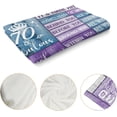 thumbnail image 5 of 70th Birthday Gifts Women,1954 Birthday Gift for Her, Gift to Wife Friend Sister Mom Grandma for 70th Birthday Gift, Fleece Sofa Throw Blanket - 50 * 60in, 5 of 5