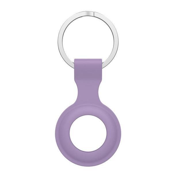 Case Locator Funda de silicona para llavero para Airtags Tracker (Light) Púrpura