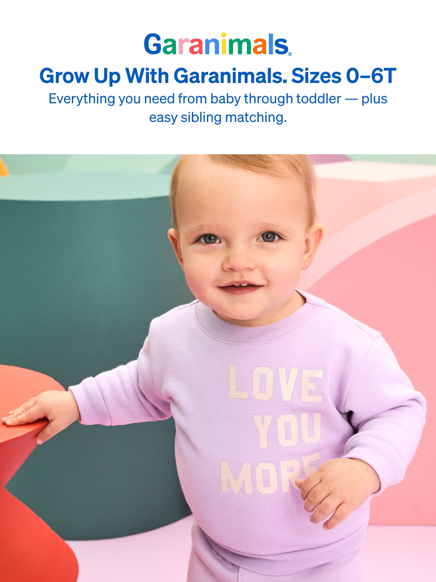 Garanimals Baby & Toddler Girl Fleece Crewneck Sweatshirt, Sizes 0-6T