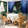 thumbnail image 4 of Outdoor Curtains for Patio Waterproof, Navy Blue Ocean Waves Outdoor Privacy Panels Grommet, Summer Beach Coastal Abstract Blackout Outside Curtains for Porch/Cabana/Pergola/Gazebo 54"x84", 2 Panels, 4 of 8