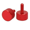 thumbnail image 2 of Computer Graphics Card Fully Threaded Knurled Thumb Screws Wine Red M3x8mm 10pcs, 2 of 2