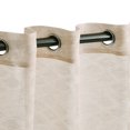 thumbnail image 3 of Superior 2-Piece Riley Stripe Textured Sheer Curtain Panel Set with Grommet Header, Beige, 3 of 4