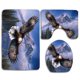 thumbnail image 1 of ABPHQTO Águila, vuelo, raptor, pájaro Juego de alfombras de baño de 3 piezas Alfombra de baño Alfombra de contorno y tapa de inodoro, 1 of 2