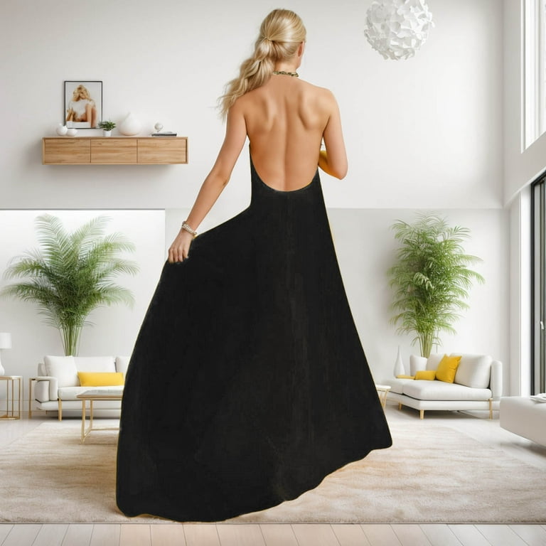 Black Elegant Hollow Maxi Party Dress Black Elegant Hollow Maxi Party Dress