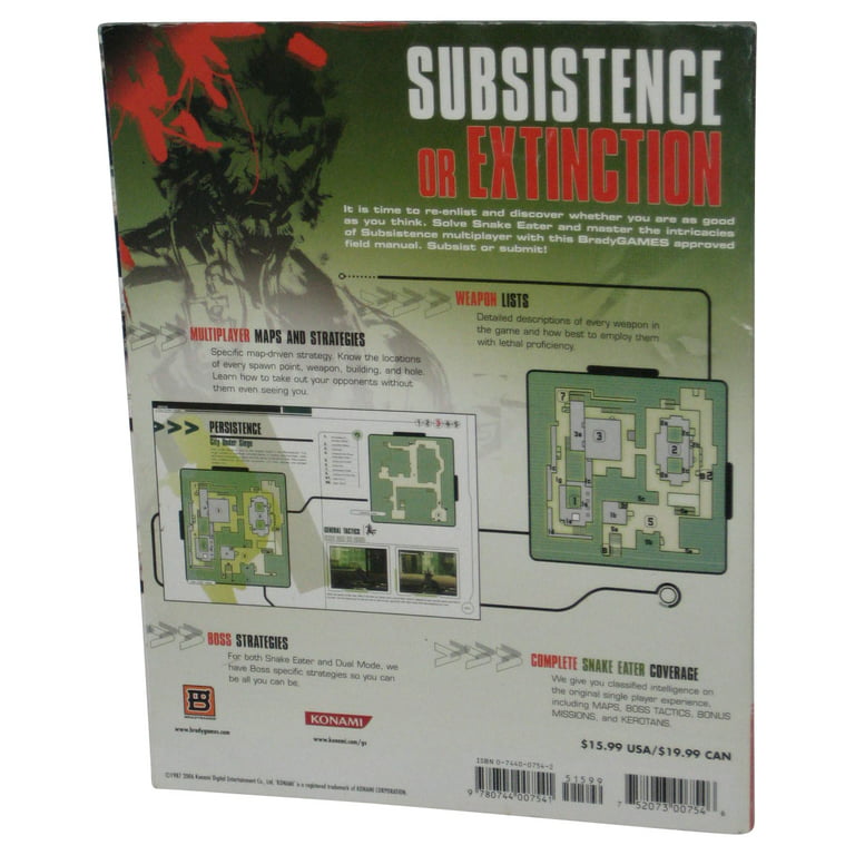Metal Gear Solid 3: Subsistence Official Strategy Guide (Bradygames  Official Stratgy Guides)