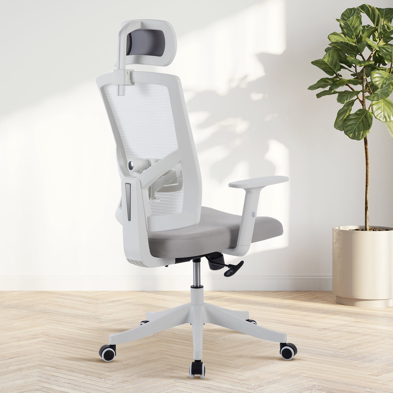 Ergonomic Office Chair 350lbs, High Back Computer Desk Chair with Wheels, Home Office Mesh Chair with Adjustable Lumbar Support, Headrest, Armrests and Tilt Lock