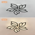 thumbnail image 5 of Garwarm LED Ceiling Light Fixture, 60W Modern Leaves Ceiling Lamp Dimmable Black Flush Mount Ceiling Chandelier for Living Room Study Room Dining Room Bedroom, 5 of 18