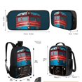thumbnail image 7 of Yuyamidu Retro Train School Backpack Set of 3 with Lunch Box Pencil Case Kids Backpack for Girls 8-10 with Compartments Suitable for Elementary Middle School High School, 7 of 7