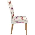 thumbnail image 3 of RYLABLUE Funny Dog Repeat Pattern Stretch Chair Cover Protector Seat Slipcover for Dining Room Hotel Wedding Party Set of 4, 3 of 5