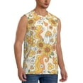 thumbnail image 2 of Bingfone Groovy Hippie Flower Mushrooms Pattern Men's Tank Tops Workout Sleeveless Tee Shirts Running Beach Tanks for Men-3X-Large, 2 of 8