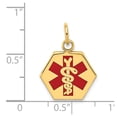 thumbnail image 3 of 14k Yellow Gold Medical ID Jewelry Pendant, 3 of 5