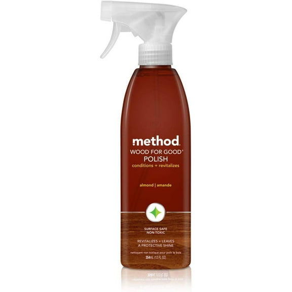 Method Wood For Good Polish, Wood Cleaner, Almond, 12 Ounce