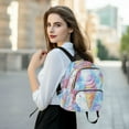 thumbnail image 6 of FORMRS Mini Backpack Purse for Women Quilted Travel Daypack Casual Shoulder Bag, Watercolor Ice Cream Pattern, 6 of 7