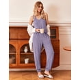 thumbnail image 3 of Fantaslook Womens Pajamas Sets V Neck Tank Tops and Long Pants Two Piece Lounge Sets Summer Oufits Loungewear, 3 of 9