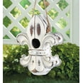 thumbnail image 3 of Zingz & Thingz Plastic Fleur De Lis Birdhouse in White, 3 of 3