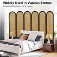 thumbnail image 5 of 6 Panel Room Divider and Folding Privacy Screen, 5.6 Ft Foldable Double Hinged Rattan Partition, Hand-Woven Rattan Room Divider Portable Wood Freestanding Wall Divider for Room Separation - Black, 5 of 18