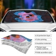 thumbnail image 5 of XMXY Car Sun Shade Windshield, Romantic Love Skeleton Illustration Automotive Front Window Sun Visor for Cars SUV Trucks, Medium Size, 5 of 8