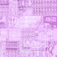 thumbnail image 1 of Ahgly Company Indoor Square Patchwork Purple Transitional Area Rugs, 5' Square, 1 of 4