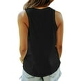 thumbnail image 4 of MOSHU Tank Tops for Women Flowy Deep V Neck Women Shirts Loose Fit Summer Sleeveless Tops, 4 of 9