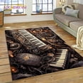 thumbnail image 3 of Alfombra con dibujos animados de instrumentos musicales con teclas de piano en 3D para el hogar, sala de estar, dormitorio, sofá, decoración, alfombra para niños, alfombra antideslizante, 3 of 5