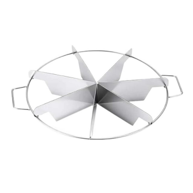 Stainless Steel Pie Cutter Tool with Side Handles for Precise Cake Pizza and Cookie Slicing Commercial Home Kitchen Use