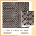 thumbnail image 6 of IVV 44 Pack Plastic Interlocking Deck Tiles, 11.8"11.8" Waterproof Patio Flooring, Outdoor All-Weather Decking Tiles for Balcony, Poolside, Backyard, Bathroom (Light Coffee), 6 of 10