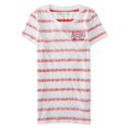 thumbnail image 1 of Ath de rayas para mujer Aeropostale. Camiseta adornada del departamento, roja, grande, 1 of 2
