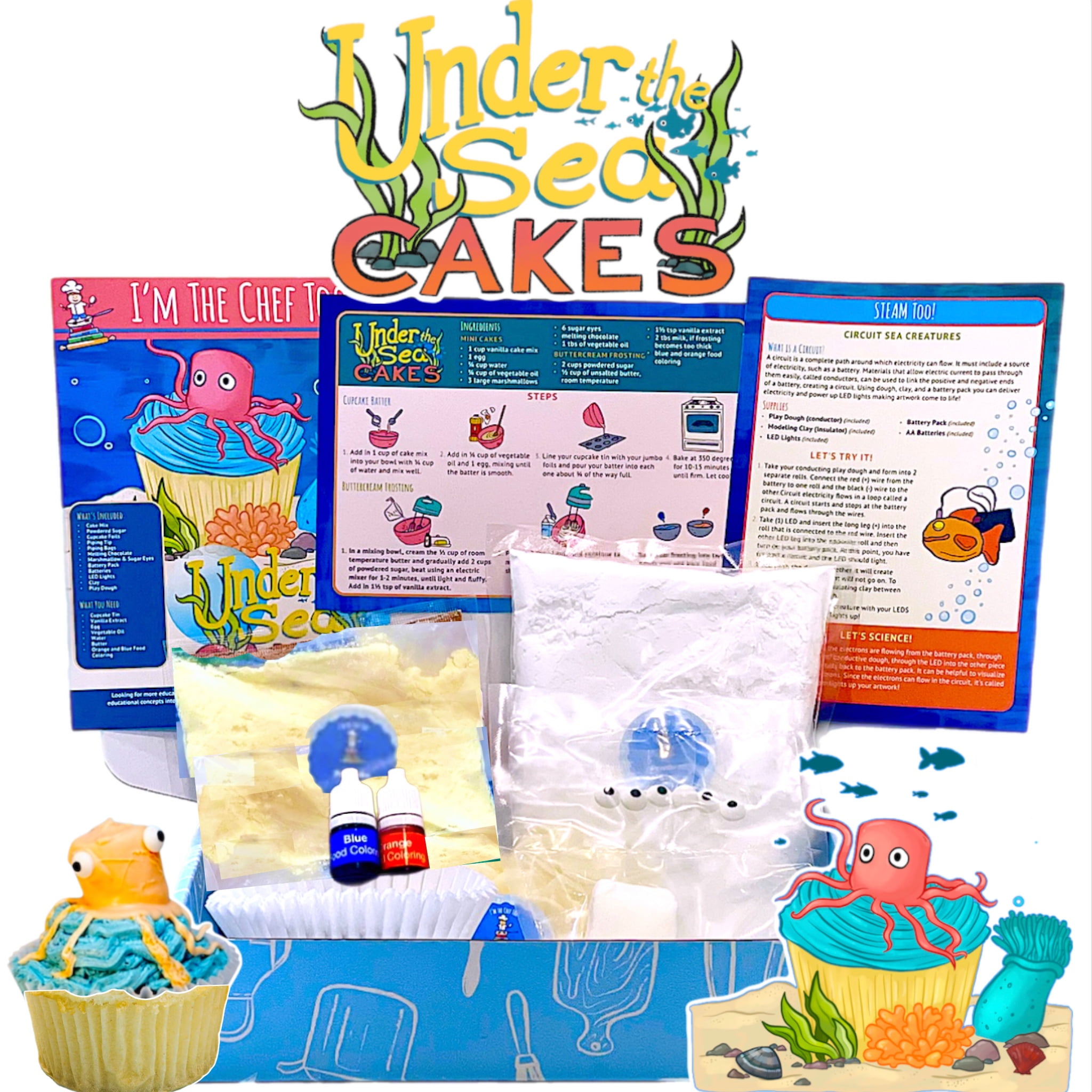 I&rsquo;m The Chef Too! Kids Under The Sea Cakes Kit - Edible Adventure 