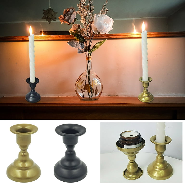 Yyeselk Iron 1 PCS Candle Holders for Candlesticks Stand Candle Holder  Vintage for Pillar/ Long Candles for Living Room/Dinning Room Table 