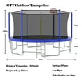 thumbnail image 6 of 16FT Outdoor Trampoline for Kids and Adults with Basketball Hoop, SEGMART Recreational Trampoline with Safety Enclosure Net, Heavy Duty Trampoline with 1320LBS Weight Capacity for Backyard, Patio, 6 of 6