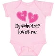 thumbnail image 3 of Inktastic My Godmother Loves Me Hearts Girls Baby Bodysuit, 3 of 5