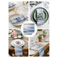 thumbnail image 4 of Cloth Napkins 1 Piece - 20x20 Inches, Blue Gray White Washable Reusable Table Napkins, Modern Abstract Mottled Aesthetic Soft & Absortbent Dining Napkin for Party Wedding Hotel Restaurant, 4 of 8