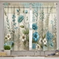 thumbnail image 7 of Ambesonne Autumn Floral Valance & Curtain 3 Pcs Set, Art Icy Petal Flowery, 55"x24", Sea Blue Grey Yellow, 7 of 7