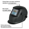 thumbnail image 2 of Careta Electrónica Soldador Soldar 9-13 Casco Sombra Negro, 2 of 4