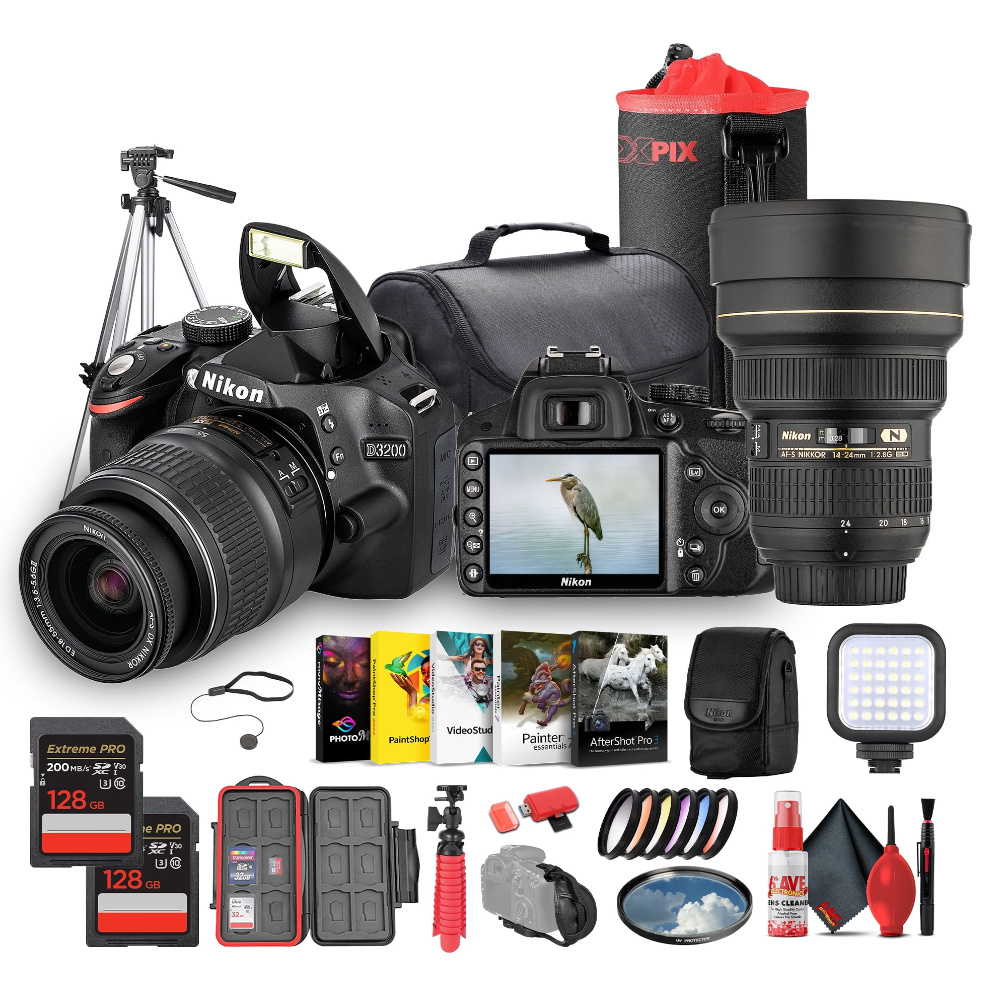 Nikon D3200 DSLR Camera 24.2MP with 18-55mm Lens Bundle 200-500mm