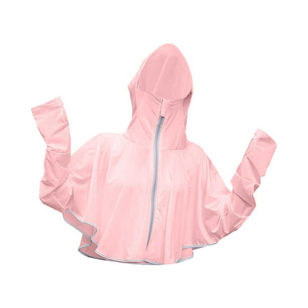 Sudadera con capucha para mujer, camisas de refrigeración con cremallera completa, tela de poliéster , ropa de protección solar de verano para Rojo