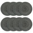 thumbnail image 3 of Homewear Marled Twist Juego De 8 Manteles Individuales Redondos De 15 Pulgadas De Algodón, Color Negro, Resistentes Al Calor, Duraderos, Para Mesa De Comedor, Cocina, Fiesta, Vacaciones, Lavables, Uso, 3 of 5