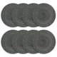 thumbnail image 3 of Homewear Marled Twist Juego De 8 Manteles Individuales Redondos De 15 Pulgadas De Algodón, Color Negro, Resistentes Al Calor, Duraderos, Para Mesa De Comedor, Cocina, Fiesta, Vacaciones, Lavables, Uso, 3 of 5