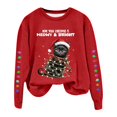 thumbnail image 3 of Christmas Sweatshirts for Women 2025 Long Sleeve Crewneck Funny Cute Black Cat Graphic Sweatshirt Pullover Tops, 3 of 5