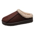 thumbnail image 5 of Womens Fuzzy Platform Slipper House Shoes for Indoor Outdoor Casual Warm Fleece Lined Clogs Winter Snow Slides Boots, 5 of 7