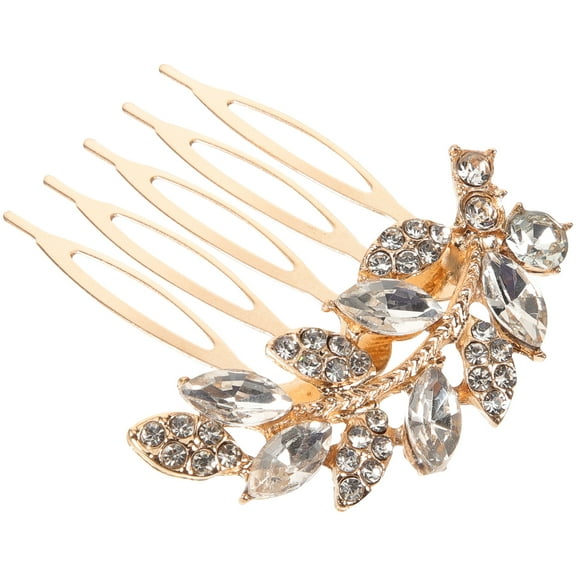 FRCOLOR Wedding Bridal Hair Comb Rhinestone Hair Side Comb Decorative Women Hair Comb