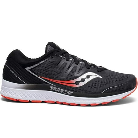 Saucony Mens Guide ISO 2 Road Running Shoe Sneaker - Black/Grey - Size