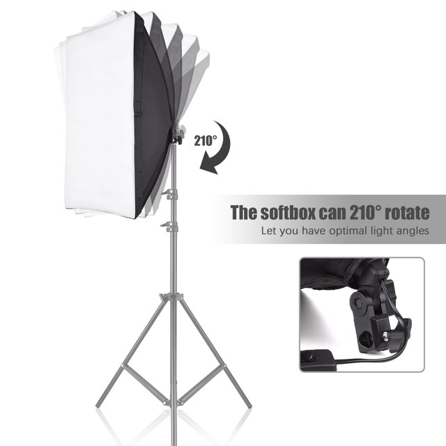 Kit de Photographie, Softbox 45w 3200k-5600k Produit 45w 3200k-5600k Kit Bi-Colore Softbox Set Bi-color Temperature Led Studio Kit Softbox 3200k-5600k Bi-color Temperature Buzhi Led Studio à Distance Huiop