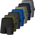 thumbnail image 2 of 3-Pack Men’s 2-in-1 Athletic Gym Shorts with Liner – Quick Dry, Stretch Workout Running Shorts, 2 of 6