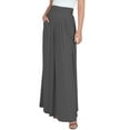 thumbnail image 6 of KOH KOH Long Flowy Cute Modest High Empire Waist Full Floor Length Pockets Casual Semi Formal Vintage Work Office Workwear Maxi Skirt For Women Pewter Gray Grey X-Large US 14-16 NT325, 6 of 7