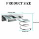 thumbnail image 5 of Soporte para secador de pelo Soporte de pared de aluminio Soporte Kit de tornillos Soporte de montaje Estante de almacenamiento para baño Vogacara HA2516-00B, 5 of 6