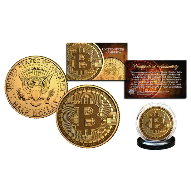 BITCOIN Physical Commemorative Crypto 24K Gold Clad ...