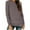 Khaki, variant on XUNKUSGA Womens Tops Long Sleeve Round Neck Basic Tops for Woman Solid Color Pullover Casual Cotton T-Shirt Loose Fit S-3XL
