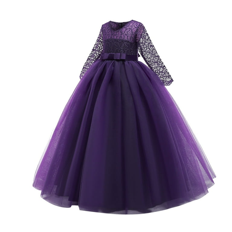 Little girl best sale purple dress shoes